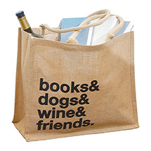Alternate image for Books & Dogs & Wine & Friends Tote