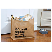 Alternate image for Books & Dogs & Wine & Friends Tote