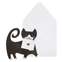 Cat with Letter Card 