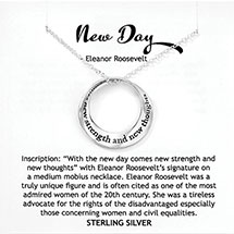 Alternate Image 1 for 'With the New Day' Eleanor Roosevelt Möbius Pendant
