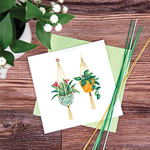 Alternate Image 1 for Hanging Plants Quilling Card