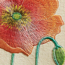 Alternate Image 3 for Framed Embroidered Flower Birthday Card