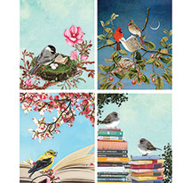 Alternate image for Reading Birds Note Cards