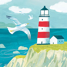 Alternate Image 1 for Lighthouse Lighted Pop-Up Card