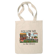 Alternate Image 1 for Follow Me to the Library Tote