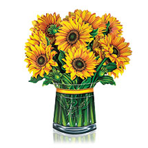 Alternate image Sunflowers Pop-Up Bouquet Card