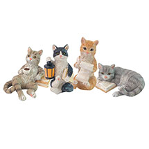 Product Image for Cat Book Club Figurines 