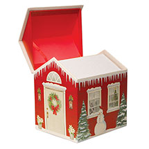 Alternate Image 1 for Snowy Christmas House Nesting Boxes