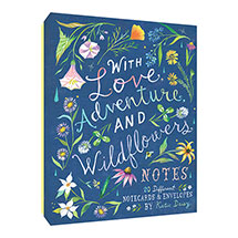 Alternate image for With Love Adventure and Wildflowers Notecards
