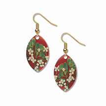 Alternate image for Mistletoe with Berries Earrings