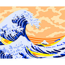Alternate Image 3 for Hokusai: The Great Wave off Kanagawa Paint by Numbers Kit
