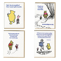 Letterpress Winnie-the-Pooh Cards - Set of 4