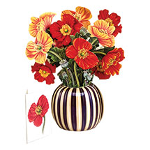 Alternate image for French Poppies Pop-Up Bouquet Card