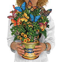 Alternate Image 2 for Butterflies & Buttercups Pop-Up Bouquet Card