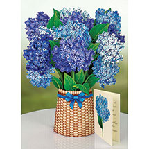Alternate image for Nantucket Hydrangeas Pop-Up Bouquet Card