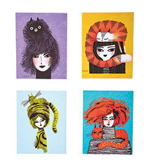 Alternate image for Fashion Felines Note Cards