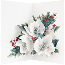 Alternate image for Christmas Rose Pop-Up Holiday Cards - Set of 3