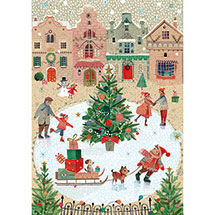 Alternate image for Christmas Town Advent Calendar Cards