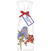 Winter Bluebird Tea Towel Set
