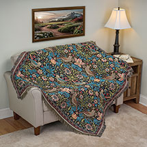 Alternate image for William Morris Strawberry Fields Tapestry Blanket