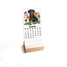 Tiny Dogs and Flowers Desk Calendar