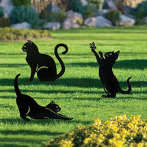 Alternate image for Playful Cat Garden Stakes - Set of 3