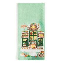 Gingerbread House Tea Towel