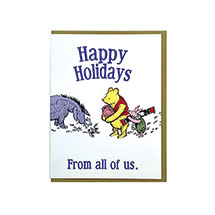 Alternate image for Winnie-the-Pooh Letterpress Christmas Cards - Set of 4