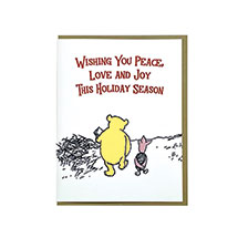 Alternate image for Winnie-the-Pooh Letterpress Christmas Cards - Set of 4