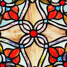 Alternate Image 4 for Red Trilliums Stained Glass Panel