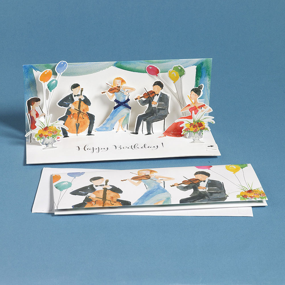 Details about   3D Pop Up Greeting Card from Up With Paper 1118 Classical Music 